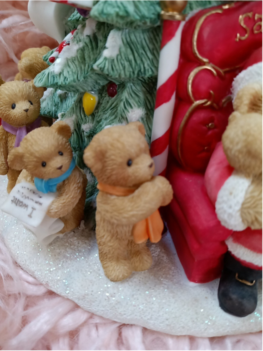 Cherished Teddies Lighted Christmas Tree Plays Tune We Wish You Merry Christmas - Picture 3 of 16